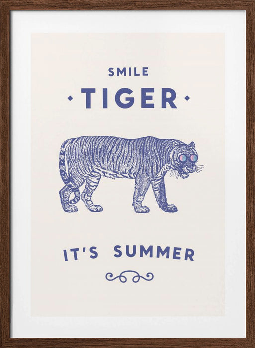 Smile Tiger Framed Art Wall Decor