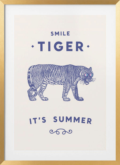 Smile Tiger Framed Art Wall Decor