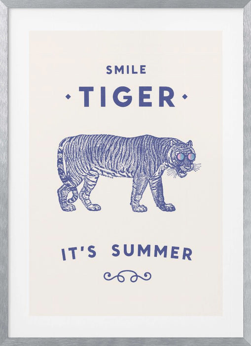 Smile Tiger Framed Art Wall Decor