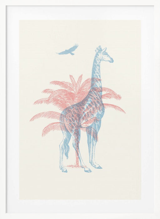 Giraffe Framed Art Modern Wall Decor