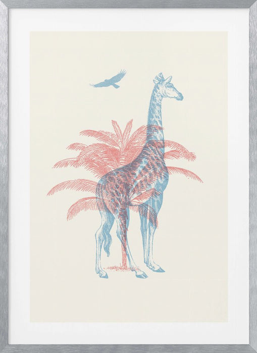 Giraffe Framed Art Modern Wall Decor