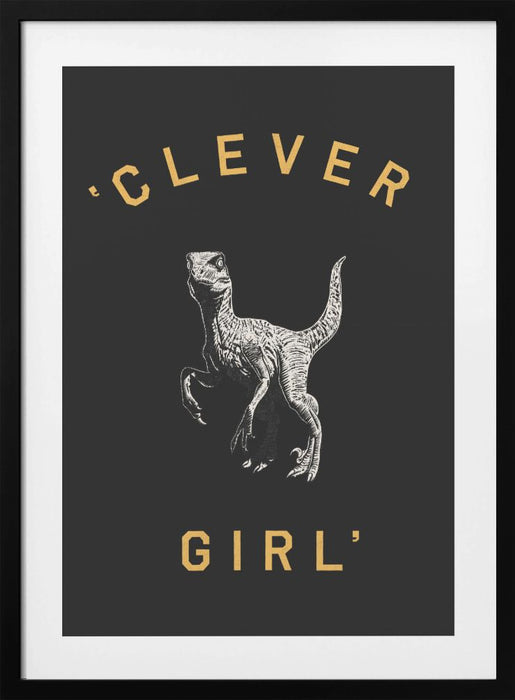 Clever Girl   Dark Print Framed Art Modern Wall Decor