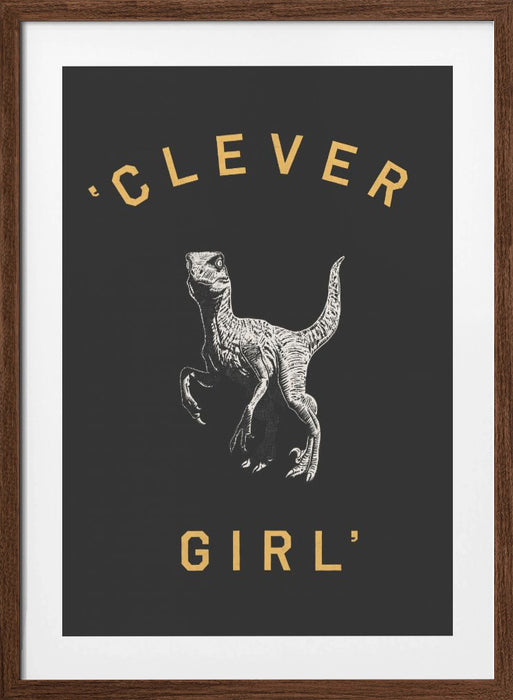 Clever Girl   Dark Print Framed Art Modern Wall Decor