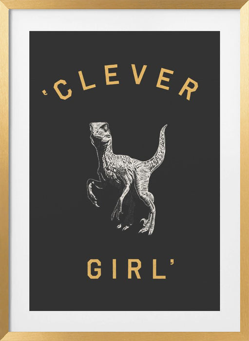 Clever Girl   Dark Print Framed Art Modern Wall Decor