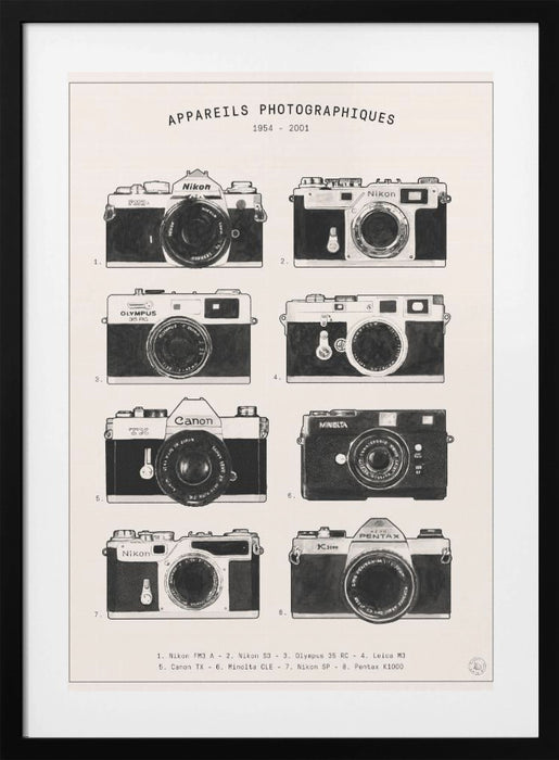 Appareils Photographiques Framed Art Modern Wall Decor