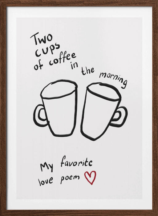 Two Cups Framed Art Modern Wall Decor