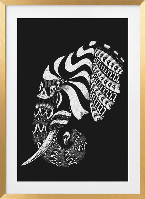 Ornate Elephant Ii Framed Art Wall Decor