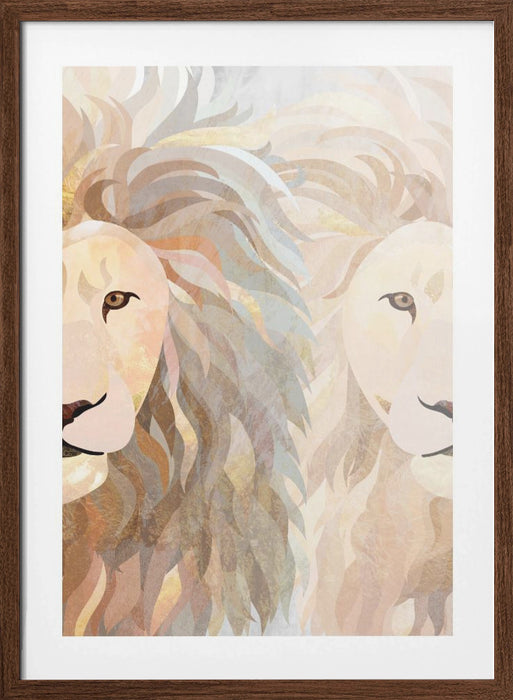 Lion half face 2 Framed Art Wall Decor