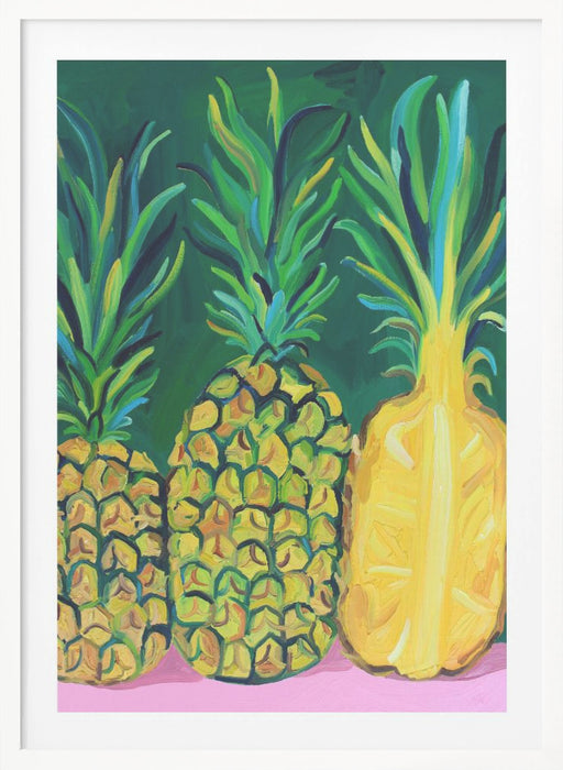 Pineapples Framed Art Wall Decor