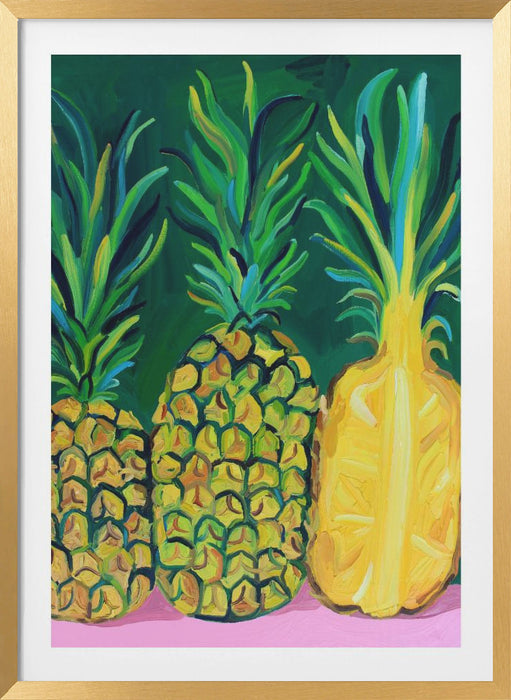 Pineapples Framed Art Wall Decor