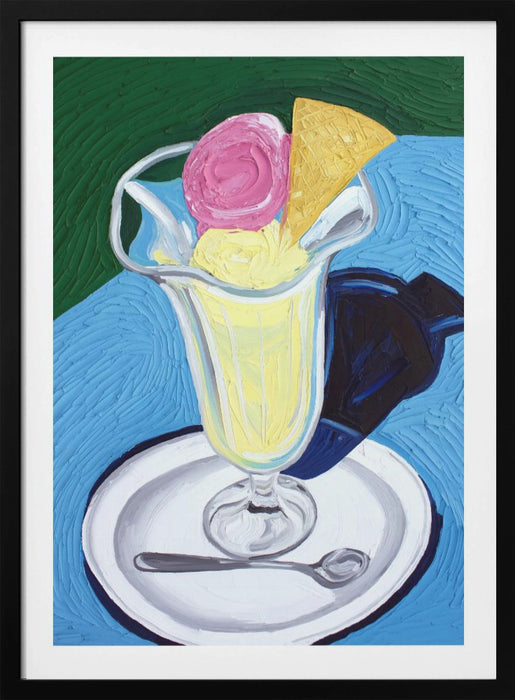 Raspberry and Vanilla Ice Cream Framed Art Wall Decor