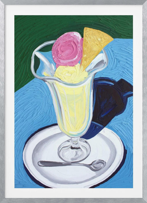 Raspberry and Vanilla Ice Cream Framed Art Wall Decor