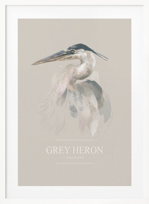 Grey Heron Framed Art Wall Decor