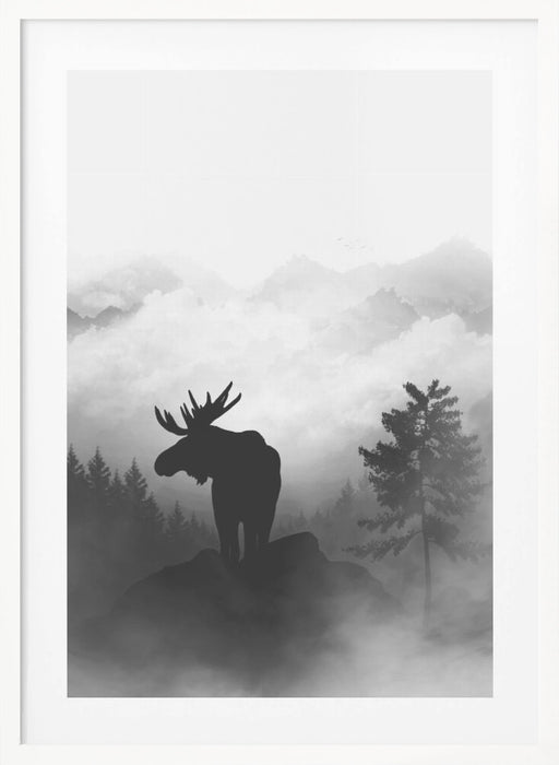 Moose Framed Art Wall Decor