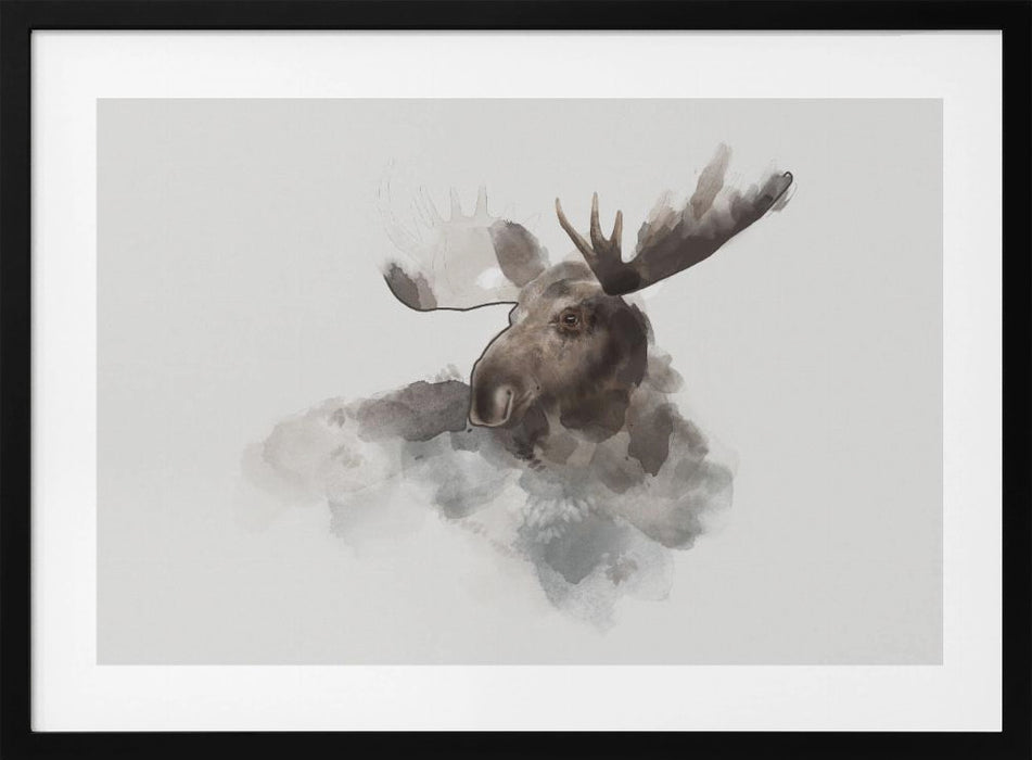 Elk Landscape Framed Art