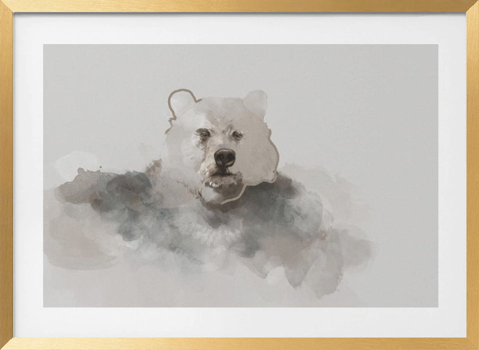 Bear Landscape Framed Art