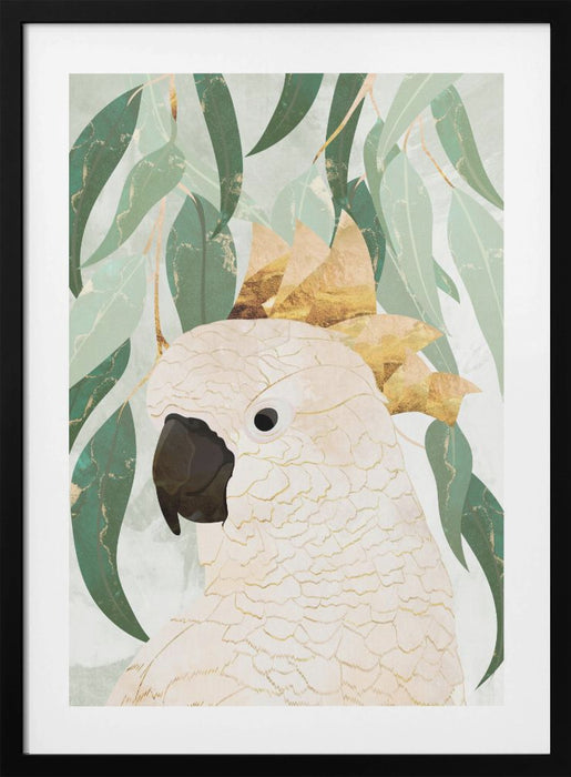 Sydney Opera Cockatoo with Eucalyptus Framed Art Wall Decor