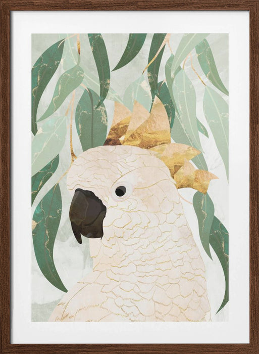 Sydney Opera Cockatoo with Eucalyptus Framed Art Wall Decor