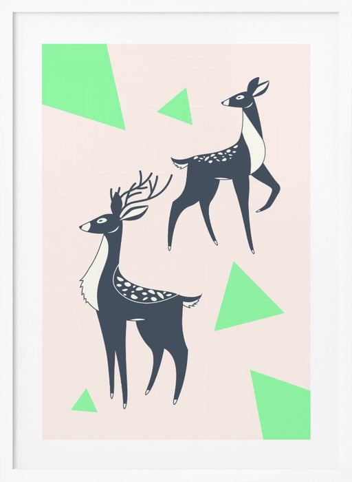 Abstract Deer #2 Framed Art Modern Wall Decor