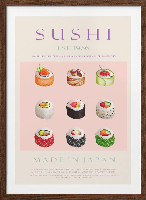 Sushi Est. 1966 Framed Art Wall Decor