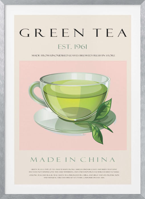 Green Tea Est. 1961 Framed Art Wall Decor