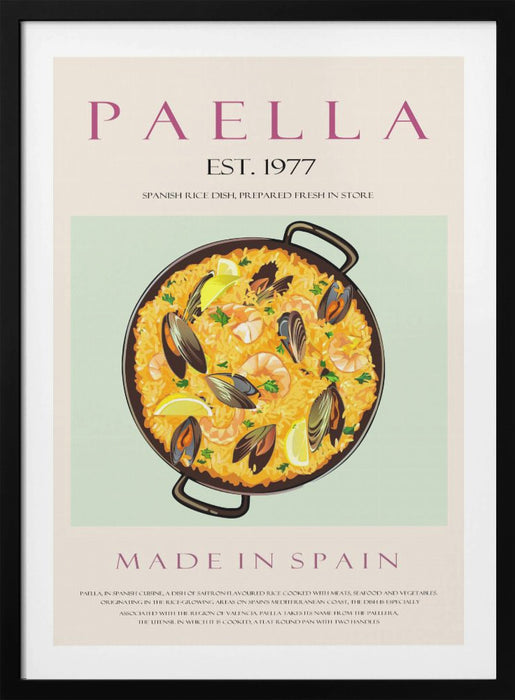 Paella Est. 1977 Framed Art Wall Decor