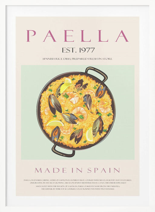 Paella Est. 1977 Framed Art Wall Decor