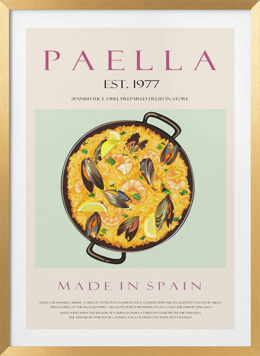 Paella Est. 1977 Framed Art Wall Decor