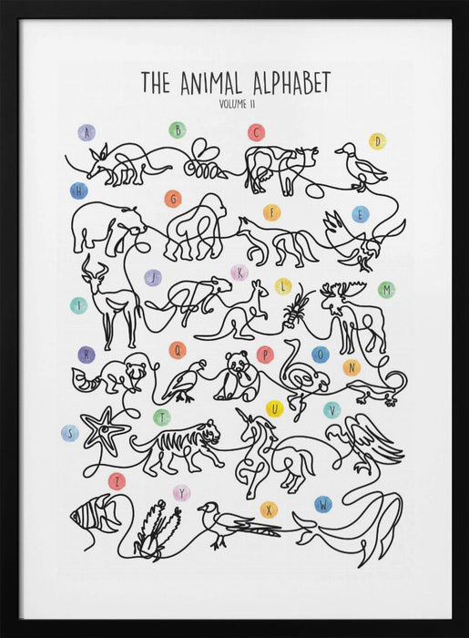 The Animal Alphabet Volume 2 Framed Art Wall Decor