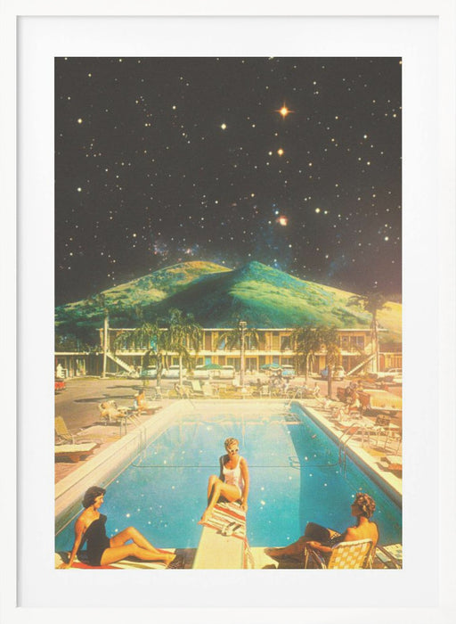 Space Pool Framed Art Modern Wall Decor