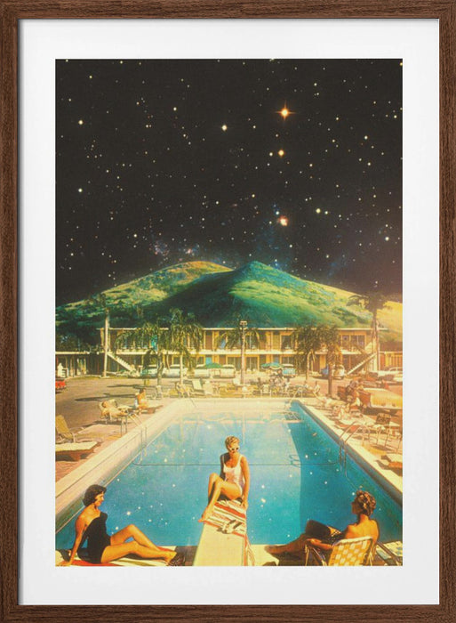 Space Pool Framed Art Modern Wall Decor