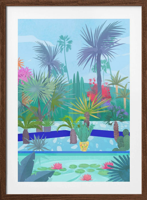 Moroccan Garden Framed Art Modern Wall Decor