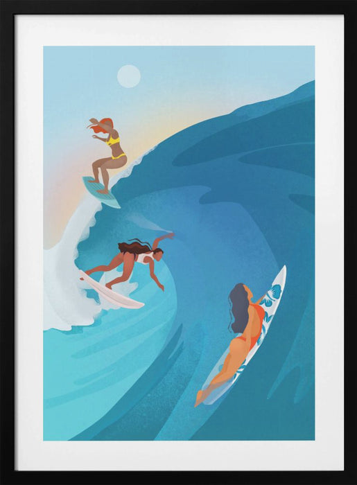 Surfers Framed Art Wall Decor