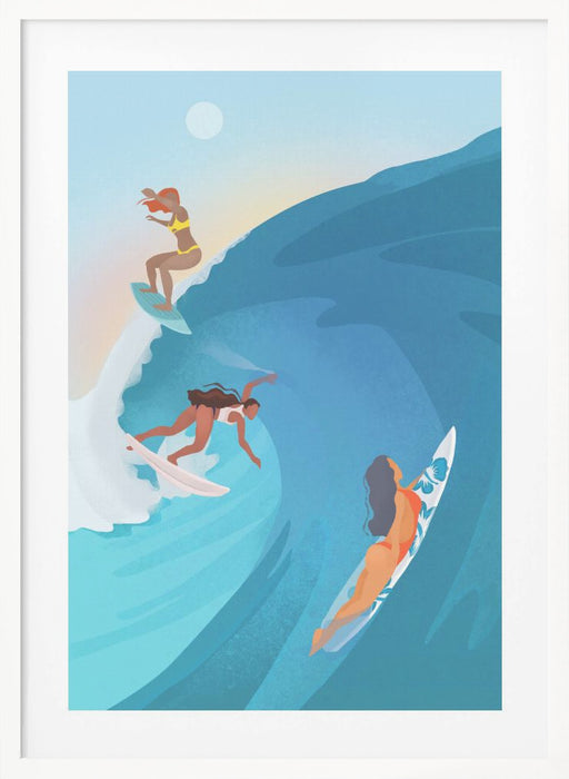 Surfers Framed Art Wall Decor