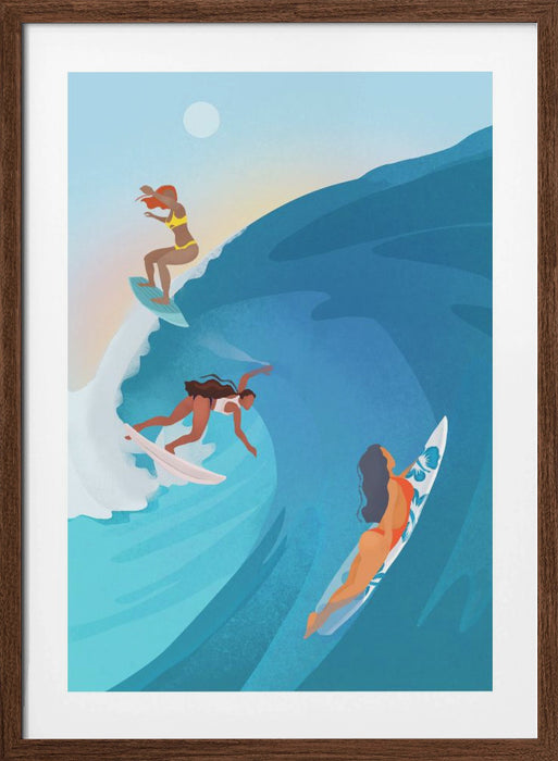 Surfers Framed Art Wall Decor