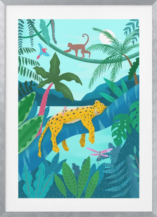 Jungle Leopard Framed Art Modern Wall Decor