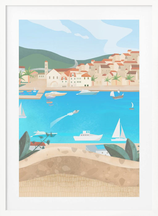 Hvar Framed Art Modern Wall Decor