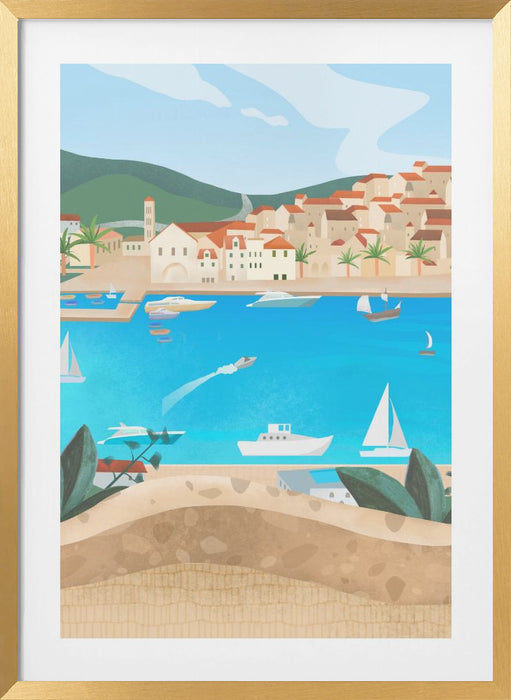 Hvar Framed Art Modern Wall Decor