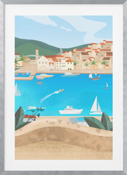 Hvar Framed Art Modern Wall Decor