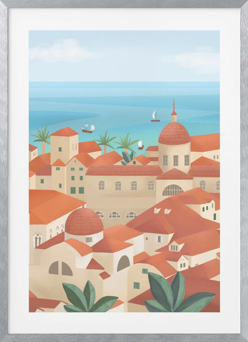 Dubrovnik Old Town Framed Art Modern Wall Decor