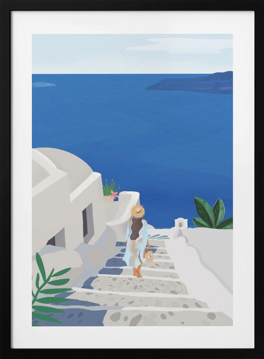 Into the Blue Framed Art Modern Wall Decor