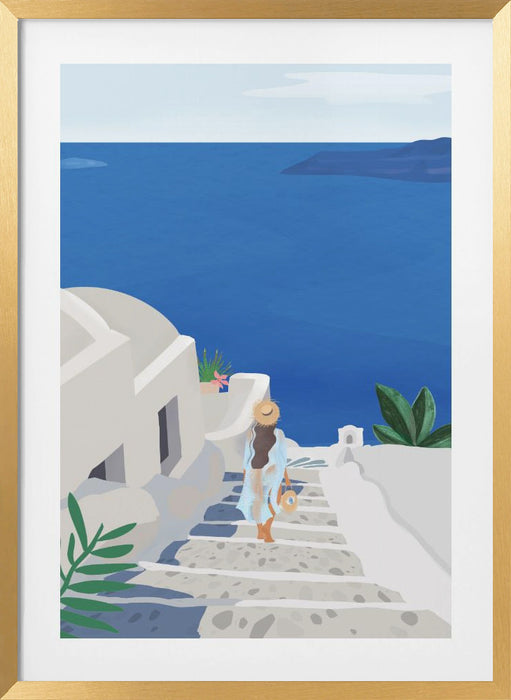 Into the Blue Framed Art Modern Wall Decor