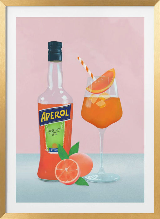 Aperol Spritz Framed Art Wall Decor