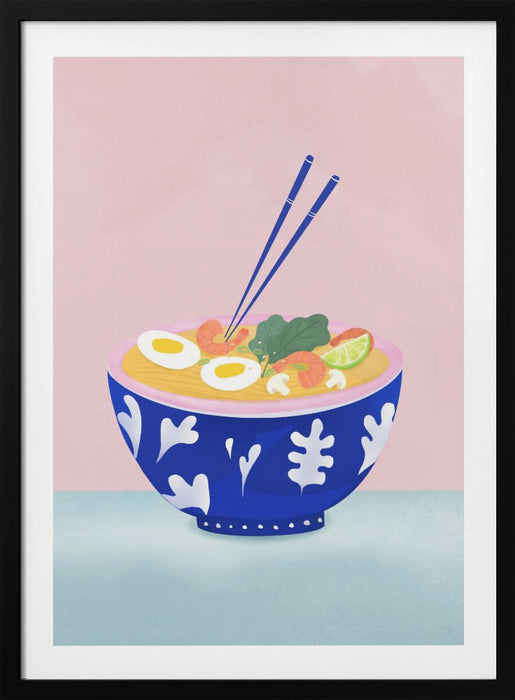 Ramen Bowl Framed Art Modern Wall Decor