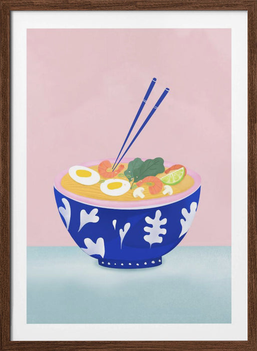 Ramen Bowl Framed Art Modern Wall Decor