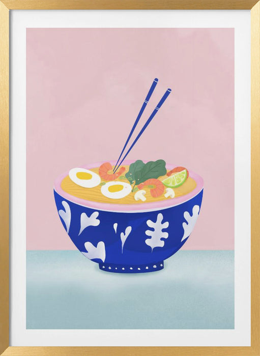 Ramen Bowl Framed Art Modern Wall Decor