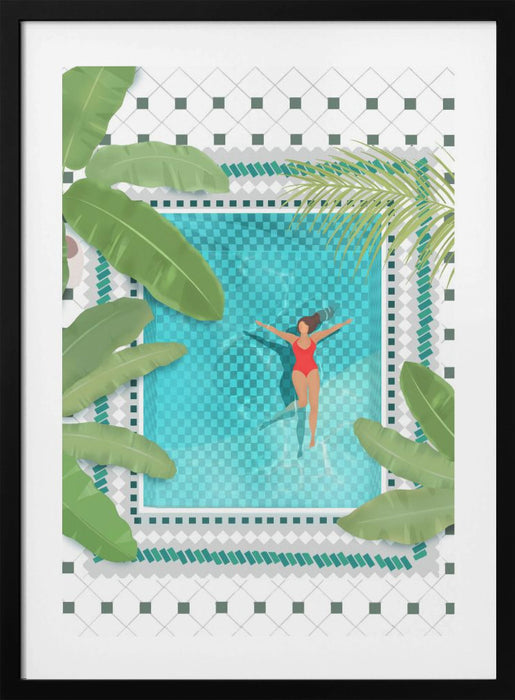 Riad Pool Framed Art Modern Wall Decor