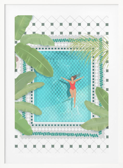 Riad Pool Framed Art Modern Wall Decor