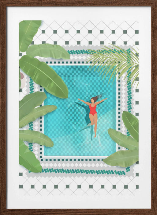 Riad Pool Framed Art Modern Wall Decor