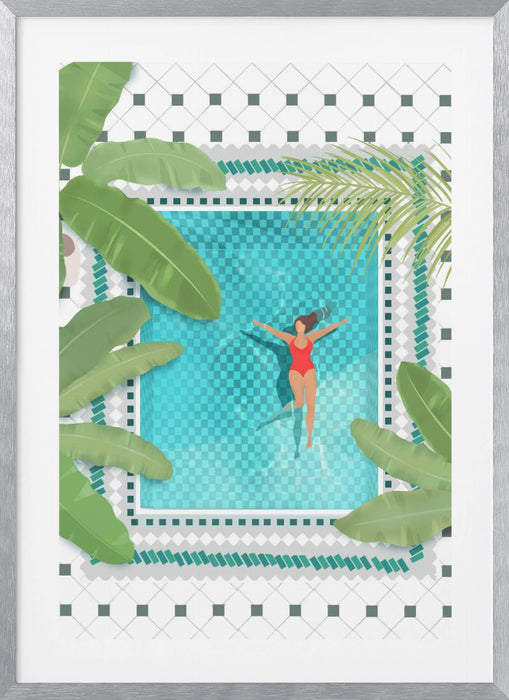 Riad Pool Framed Art Modern Wall Decor